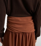 Jacques Wei Draped asymmetric maxi skirt