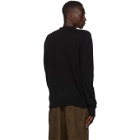 Jil Sander Black Cashmere V-neck Sweater