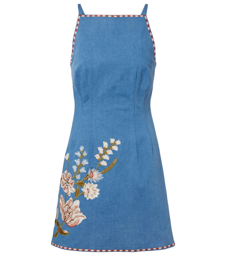 Photo: Veronica Beard Chester floral denim minidress