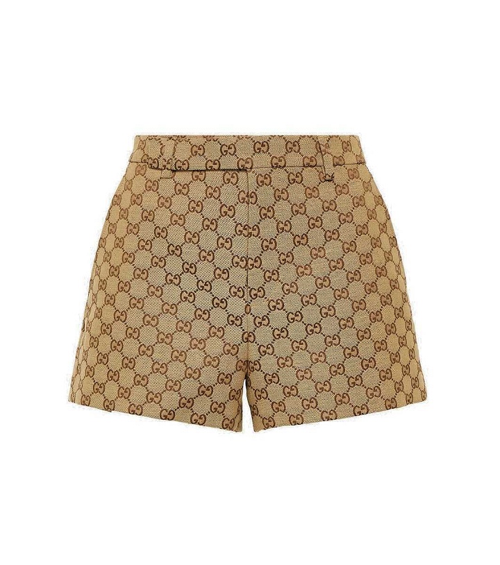 Photo: Gucci GG cotton-blend canvas shorts