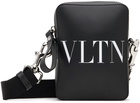 Valentino Garavani Black Leather Messenger Bag