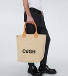 Comme des Garcons Homme - Leather-trimmed canvas tote bag