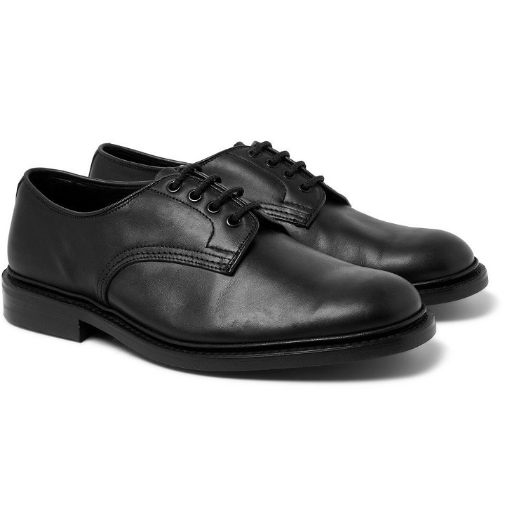 Photo: Tricker's - Daniel Leather Derby Shoes - Black