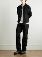 Cherry Los Angeles - Cotton-Blend Corduroy-Trimmed Embellished Denim Jacket - Black