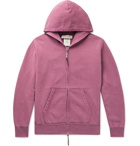 Remi Relief - Melangé Loopback Cotton-Jersey Zip-Up Hoodie - Purple