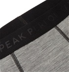 Peak Performance - Colour-Block Magic Merino Wool-Blend Ski Tights - Gray