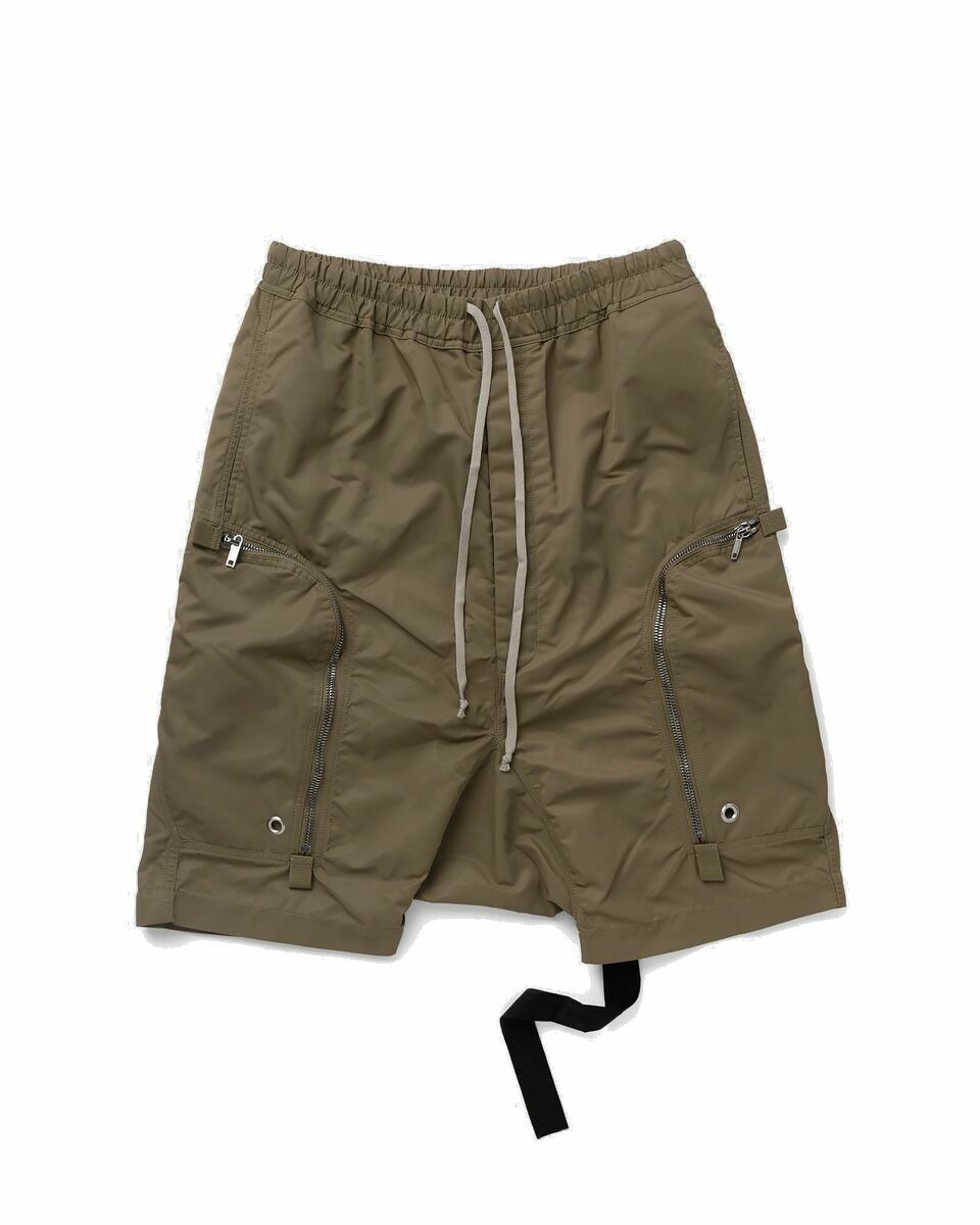 Photo: Rick Owens Drkshdw Woven Shorts   Bauhaus Shorts Green - Mens - Cargo Shorts