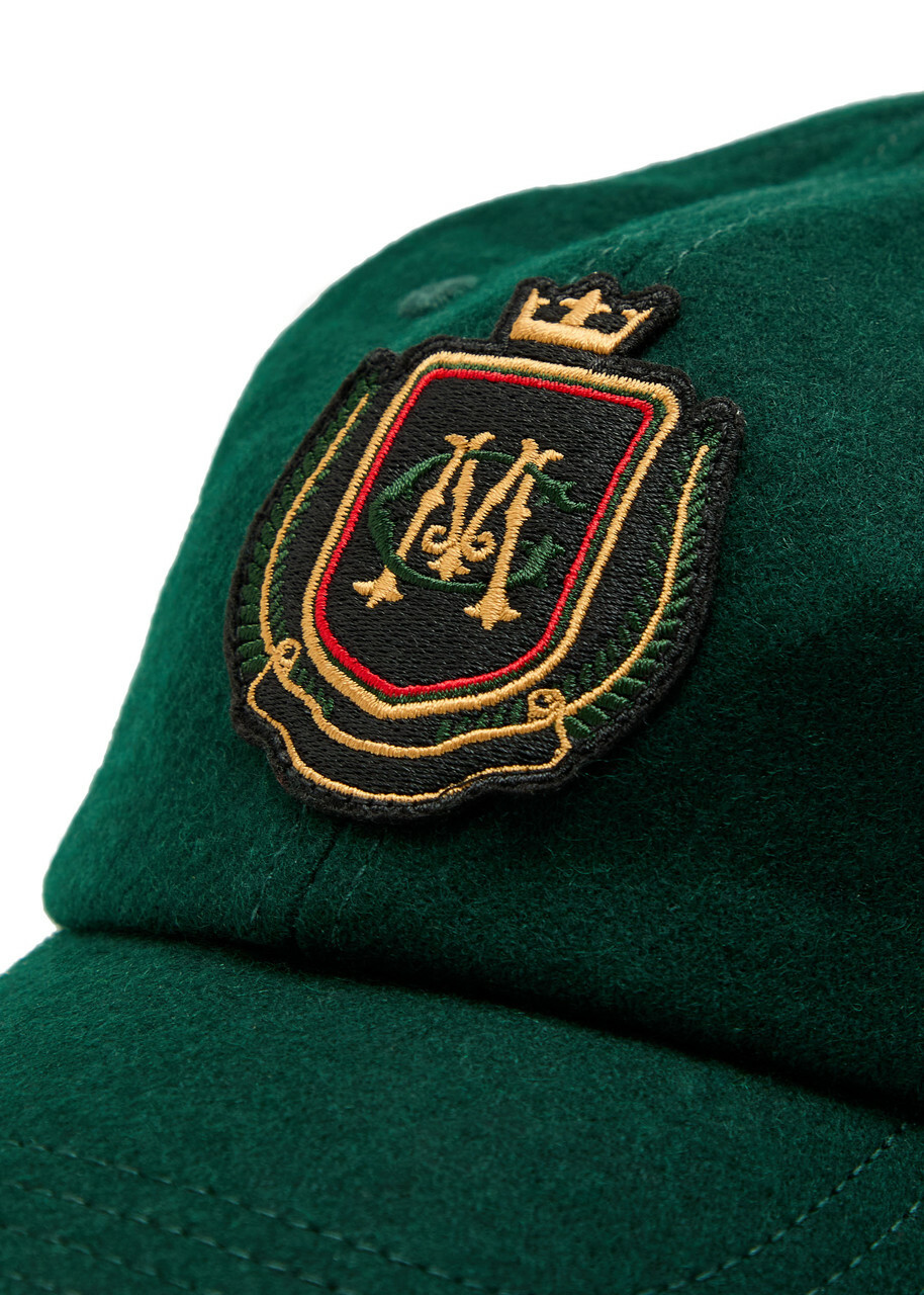 Malbon Crest Dad Wool-blend cap - Green - One Size