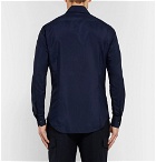 Giorgio Armani - Dark-Blue Slim-Fit Silk-Shantung Shirt - Men - Blue