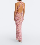 Là Fuori Afterglow Botanica beaded open-back gown