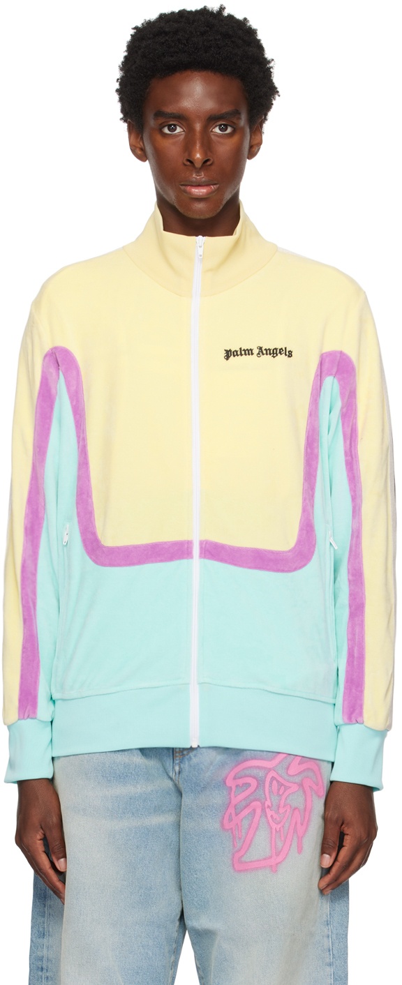 Palm Angels Yellow & Blue Colorblock Track Jacket Palm Angels