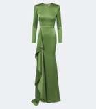 Alex Perry Draped crêpe satin gown