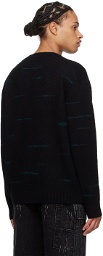 Juun.J Black Pattern Sweater