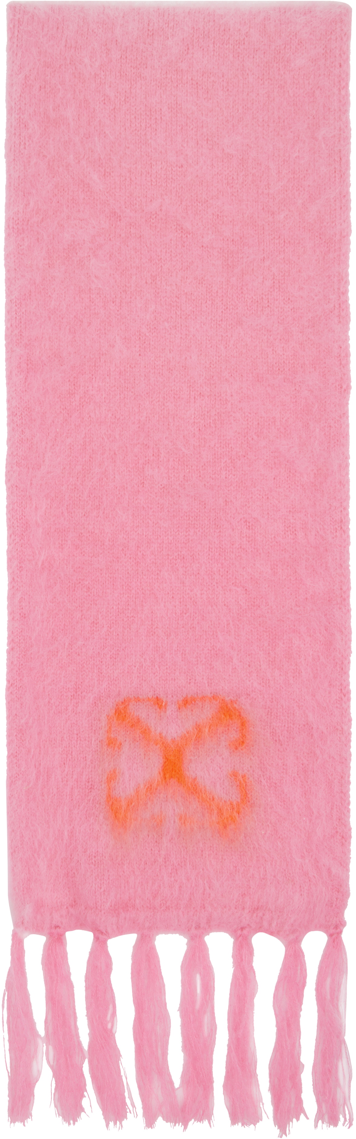 Off-White Pink Mohair Scarf