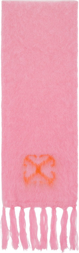Photo: Off-White Pink Mohair Scarf