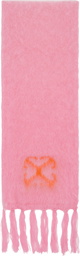 Off-White Pink Mohair Scarf