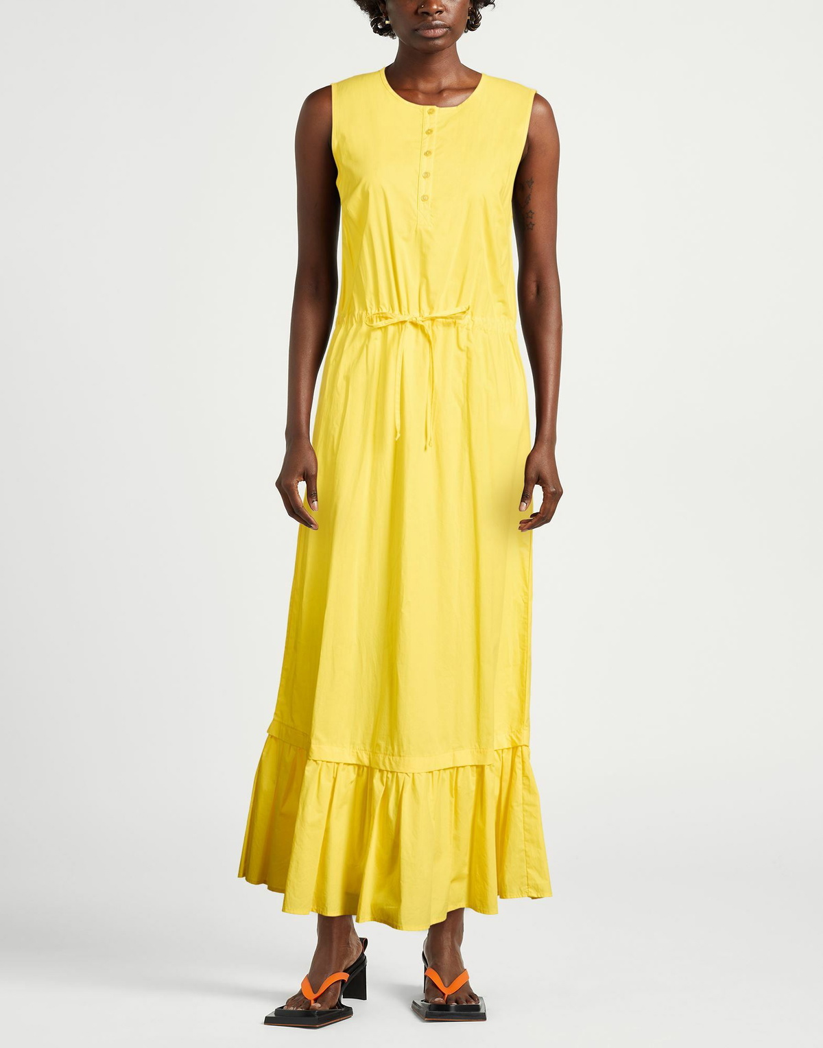 Manila Grace Womens Maxi dress in Yellow