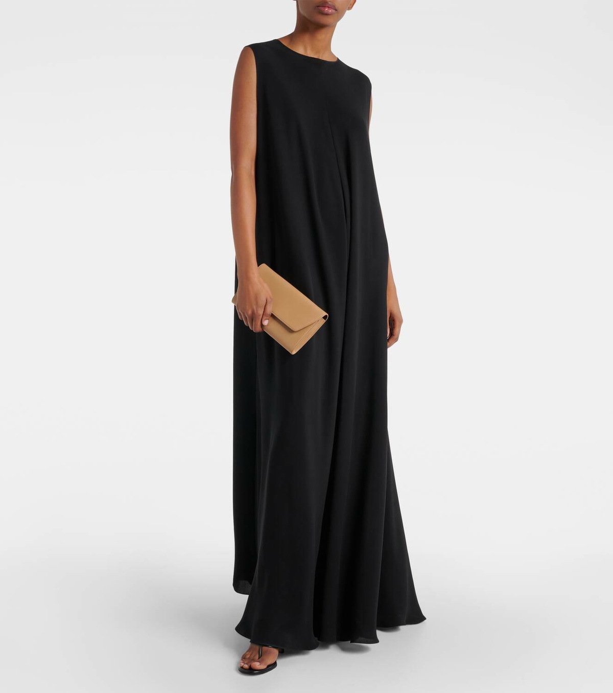 エレガント ★ THE ROW ザロウ Evening leather clutch Evening leather clutch in black - The Row | Mytheresa