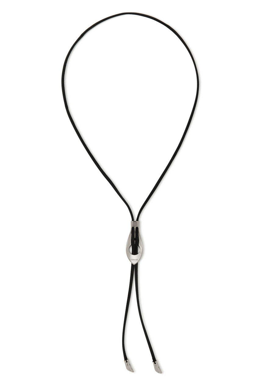Lemaire Snake Bolo Tie Nappa Necklace - Silver - One Size