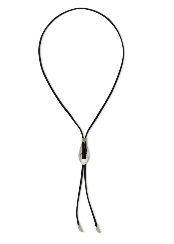 Photo: Lemaire Snake Bolo Tie Nappa Necklace - Silver - One Size