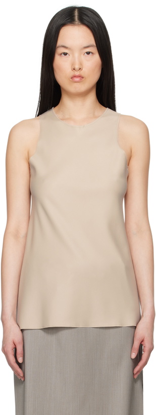 Photo: Gabriela Coll Garments Beige No.73 Summer Wool Tank Top