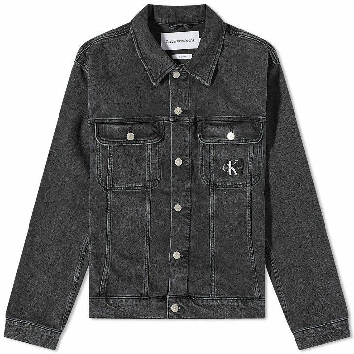 Photo: Calvin Klein Men's Regular 90s Denim Jacket in Black Wash Denim