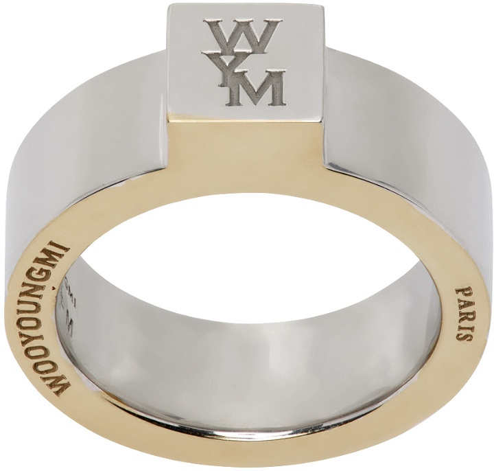 Photo: Wooyoungmi Silver & Gold Cube Bold Ring