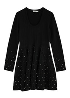 Simkhai Embellished Stretch-knit Mini Dress Black