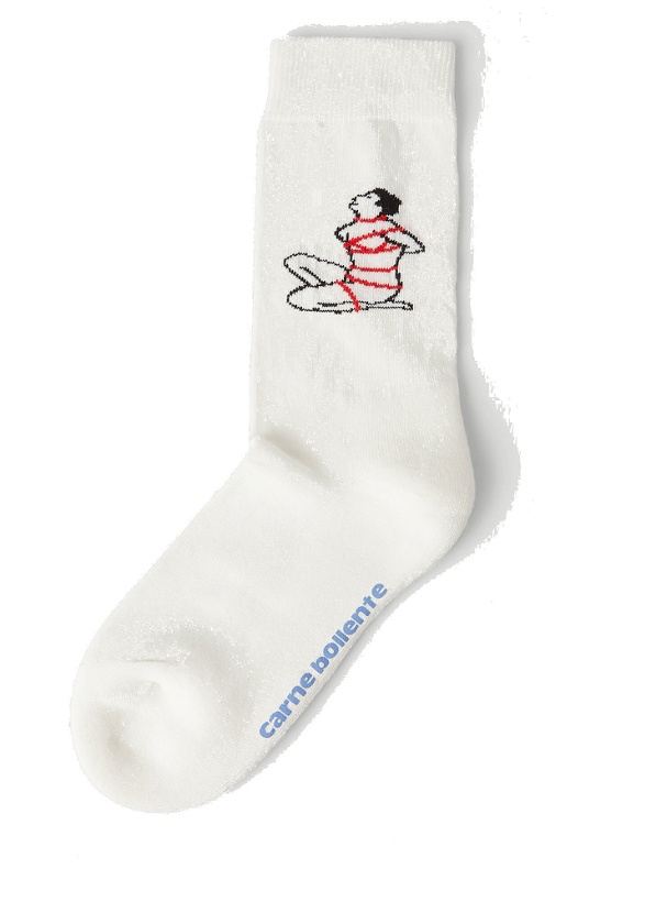 Photo: Thight Night Socks in White