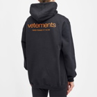 Vetements Men's Urban Logo Hoodie in Black