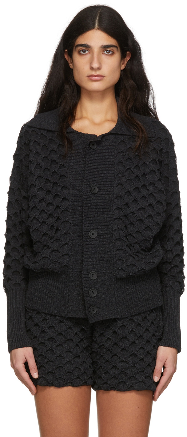 CFCL Black Oriel Paper Cardigan CFCL