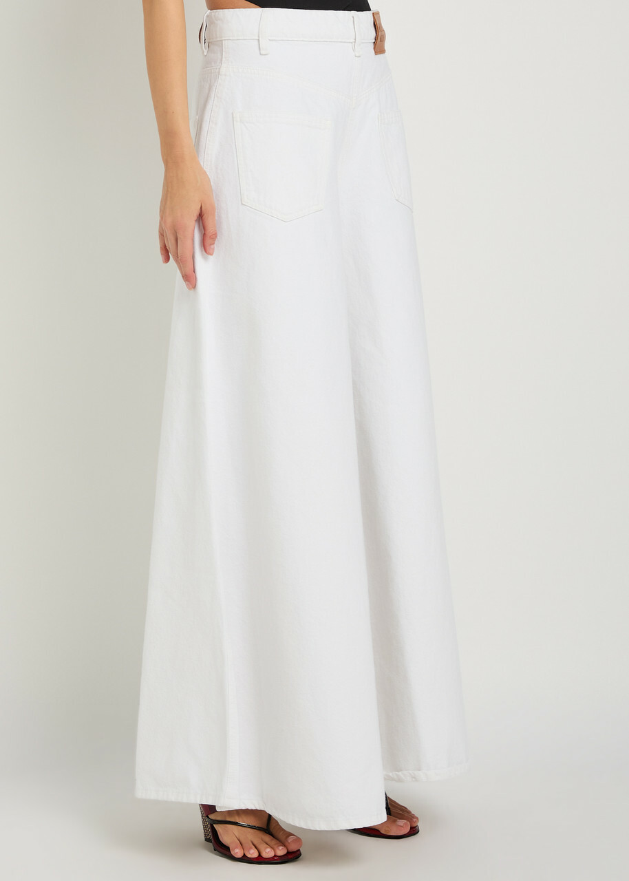 A.W.A.K.E Mode Mirrored Effect Wide-leg Denim Jeans White