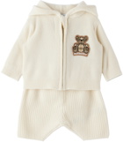 Burberry Baby Off-White Thomas Bear Hoodie & Shorts Set