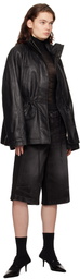 Juun.J Black Utility Safari Faux-Leather Jacket