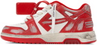 Off-White Red & White Out Of Office Vintage Sneakers