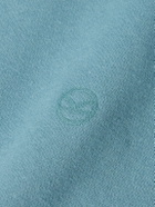 Kingsman - Logo-Embroidered Cotton and Cashmere-Blend Jersey Zip-Up Hoodie - Blue