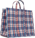 VETEMENTS Blue Barbes Shopper Tote