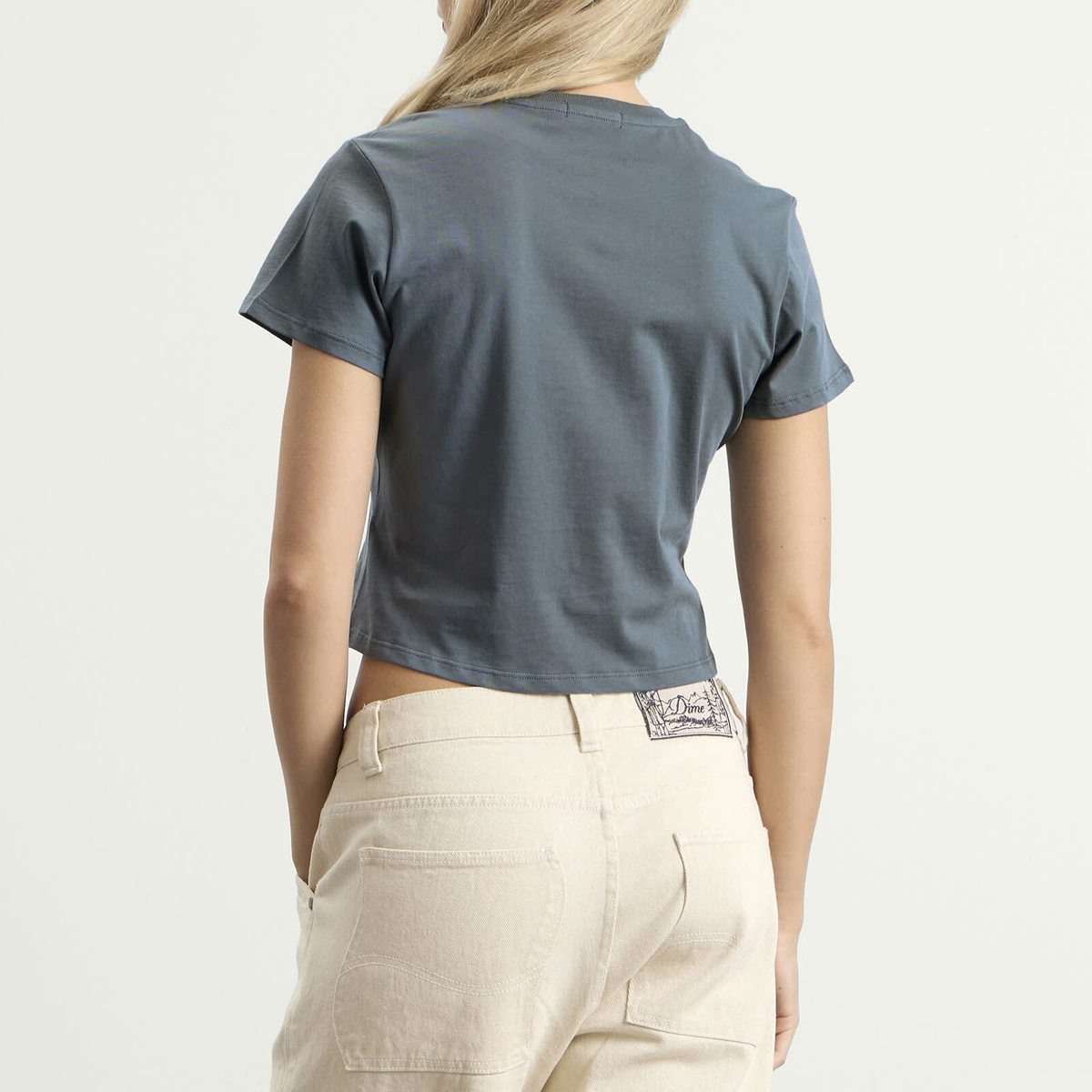 Dime Women's Stencil T-Shirt in Granite