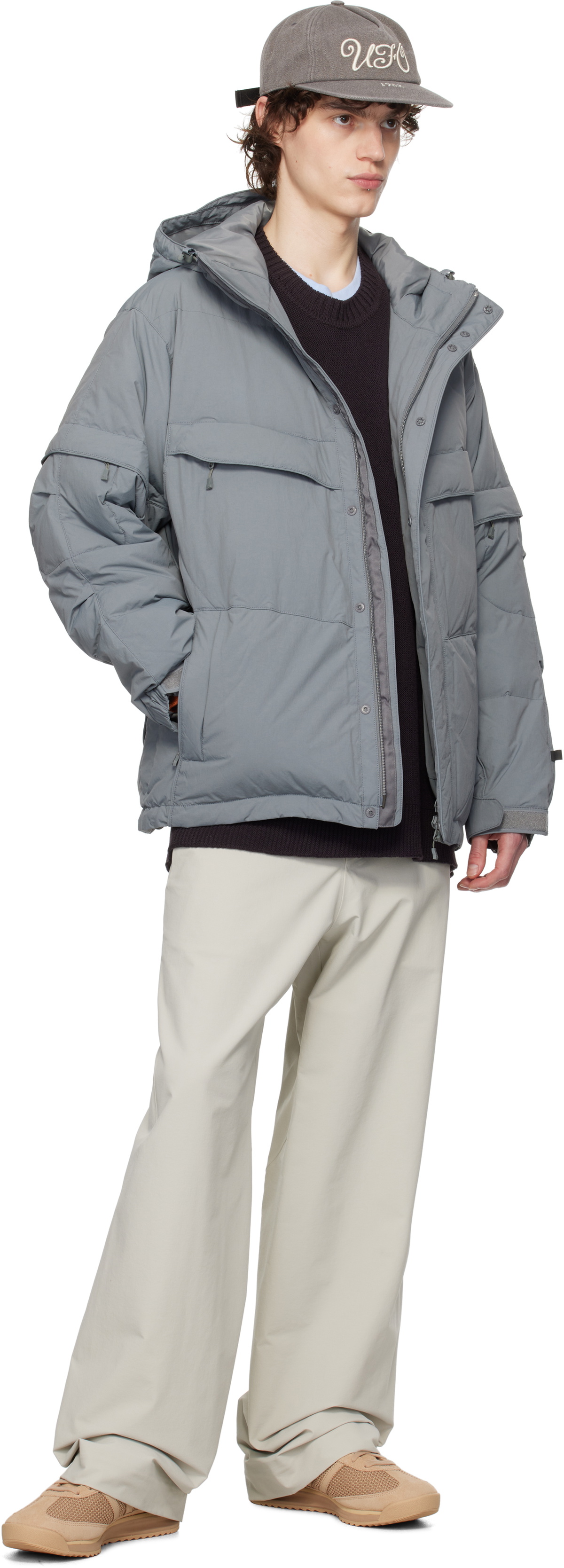 DAIWA PIER39 Gray Tech Ex-Weather Down Jacket