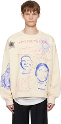 Song for the Mute Beige Sketchbook Relaxed Sweatshirt