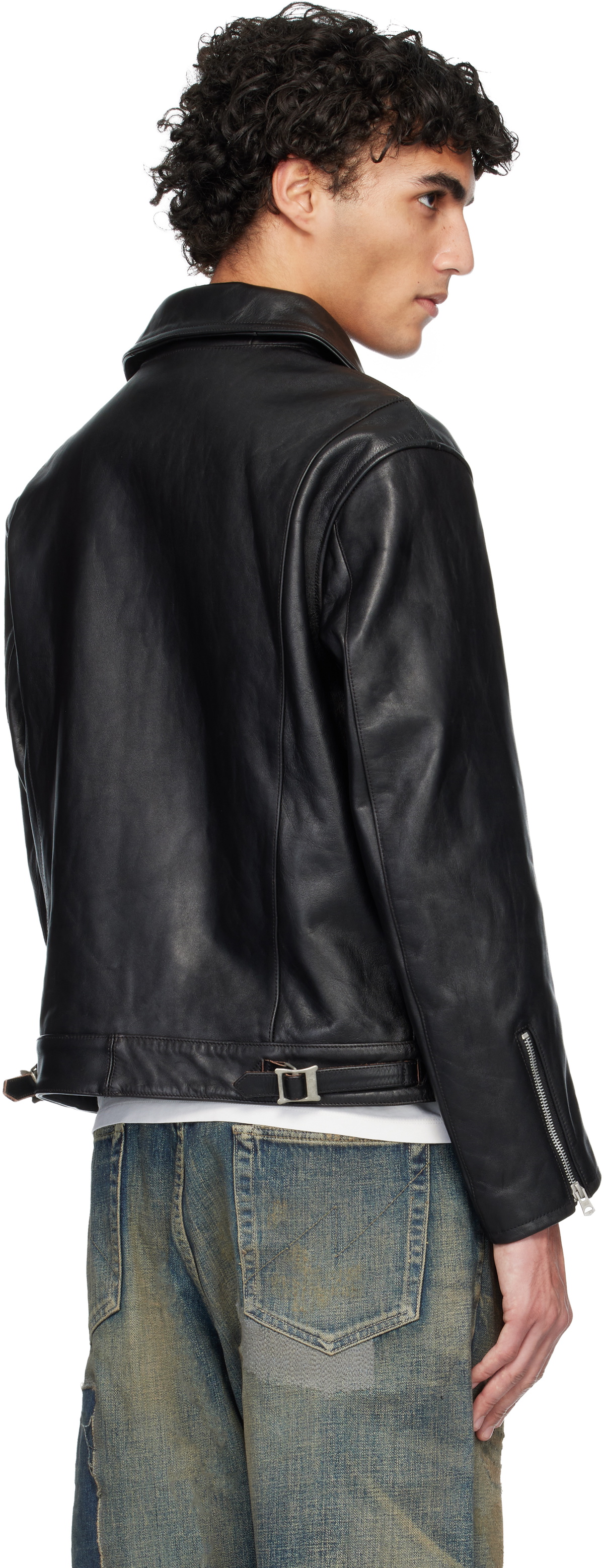 Neighborhood Black Leather Riders Jacket Neighborhood
