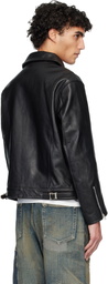 Neighborhood Black Leather Riders Jacket