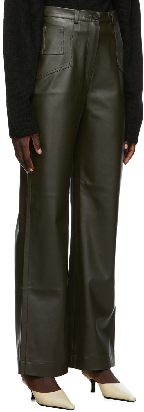 Olēnich Green Eco-Leather Trousers