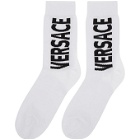 Versace White and Black Big Socks