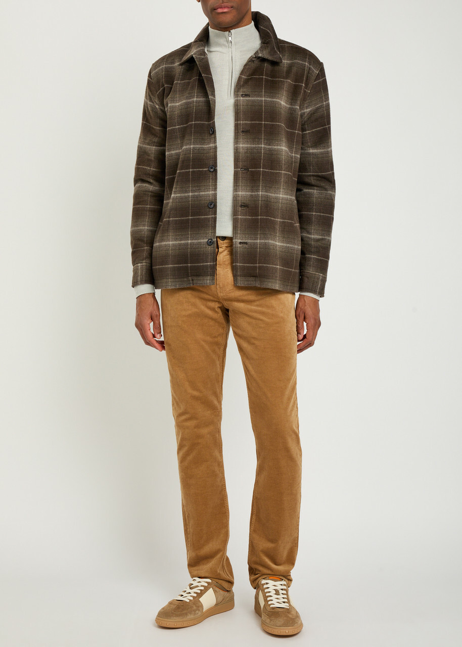 Paige Telford Plaid Flannel Jacket Dark Green