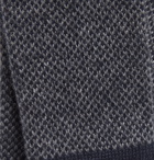 Brunello Cucinelli - 5.5cm Contrast-Tipped Mélange Knitted Cashmere Tie - Blue