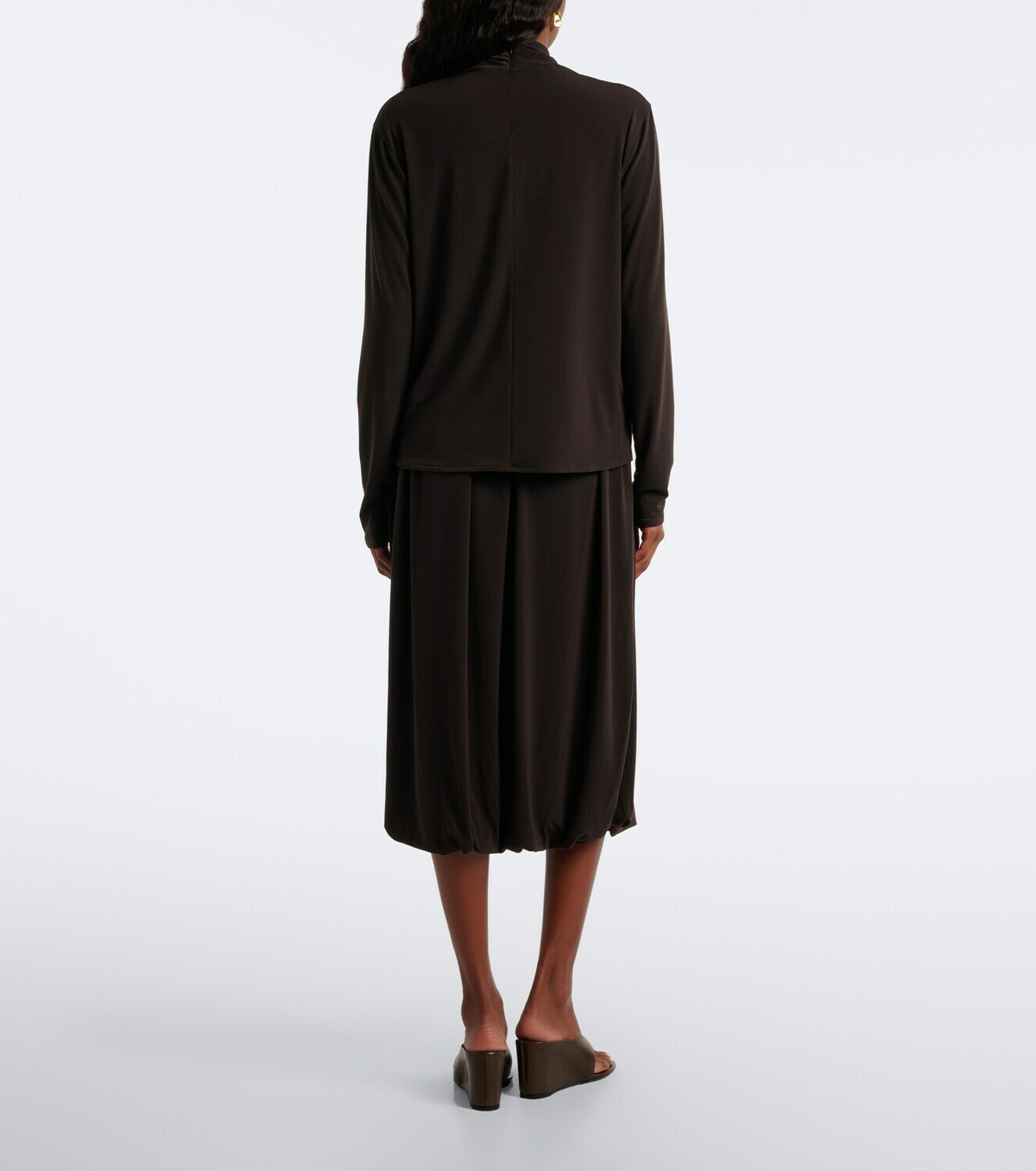 Vince Jersey midi skirt
