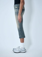 Balenciaga Cropped Distressed Denim Jeans