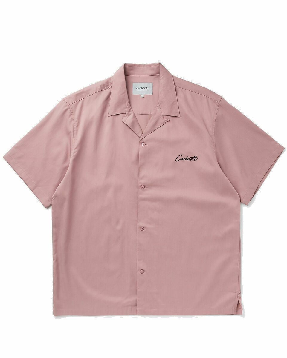 Photo: Carhartt Wip S/S Delray Shirt Pink - Mens - Shortsleeves