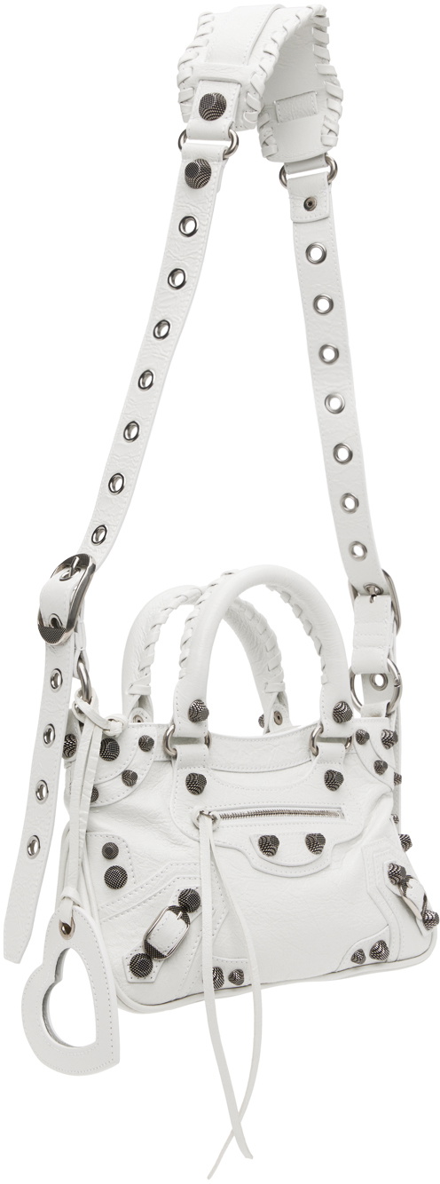 Balenciaga White Small Neo Cagole Bag Balenciaga